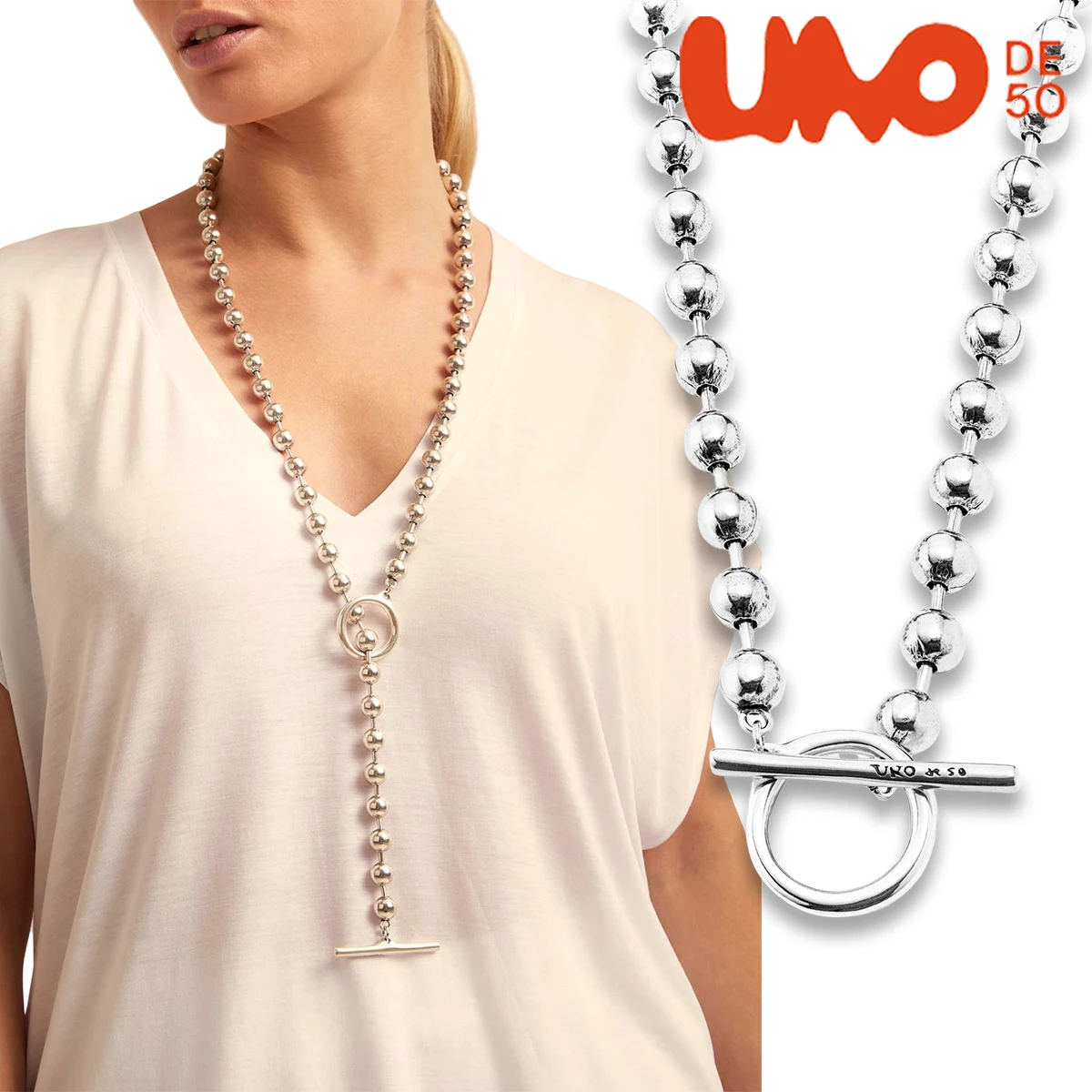 

UNODE50 ожерелье испанский нишевый модный бренд ручной работы круглый бисер OT ожерелье, легкий роскошный винтаж