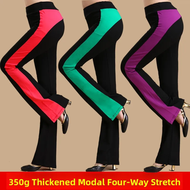 

Thiened Modal Square Dance Pants Women's Spor Ghost Step Dance Long Trousers Practice Fitn Yoga Clothing plus Size