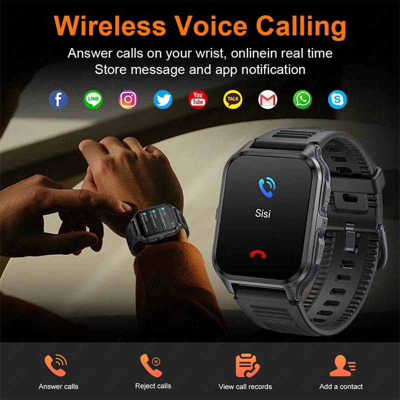 LIGE Smart Watch with 1.83-Inch Display