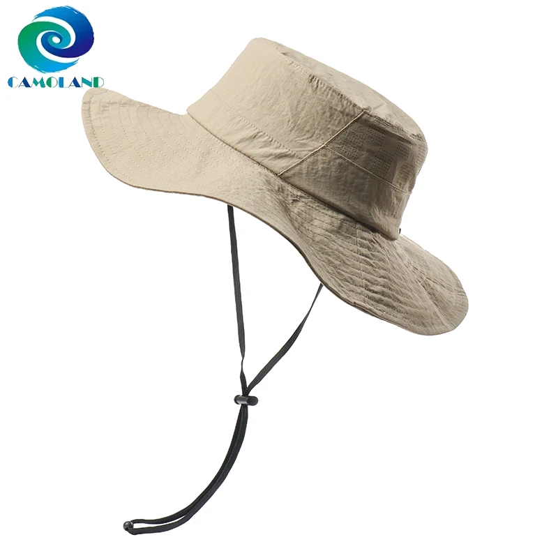 

CAMOLAND Quick Dry Fishing Bucket Hat Solid Color Casual Versatile Sunshade UV Protection Outdoor Summer Hiking Sun Cap