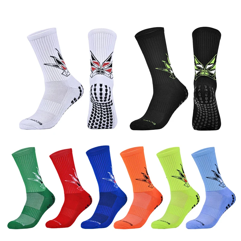 Yeni Kaymaz futbol çorapları Yetişkin Erkek Kadın Ok Şekilli Silikon Anti Kayma futbol çorapları Spor Beyzbol Rugby Kavrama Çorap