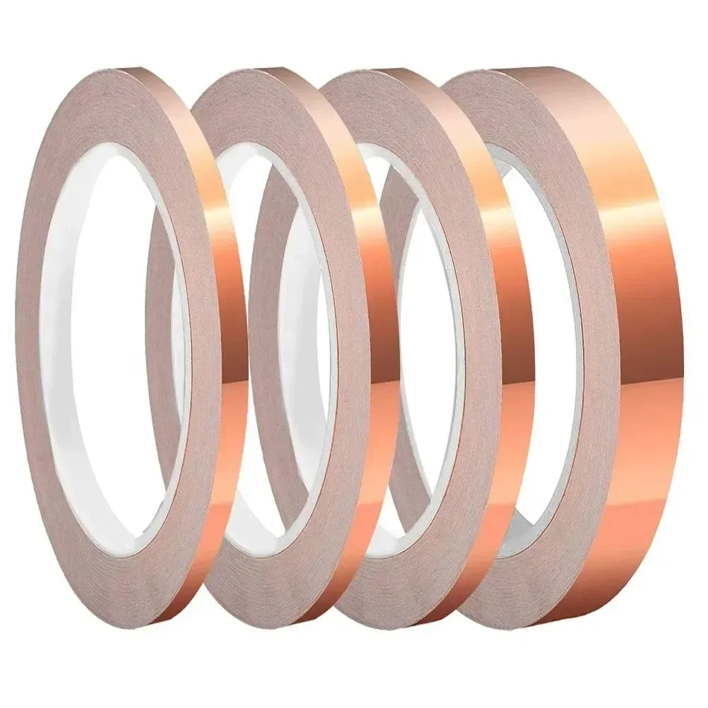 65FT Copper Foil Tape Single Side Conductive Shielding Tape Snail Tape Stain Glass Home Appliance DIY Copper Tape