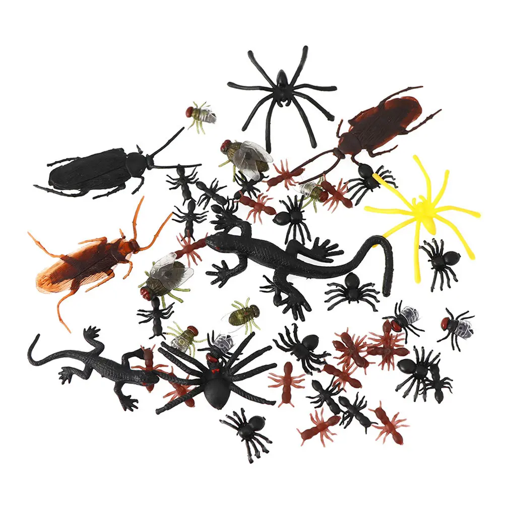 

50 PCS Halloween Simulation Spider Party Decor Props Pranks Decoration Toy Joke Toys Bulk Costume