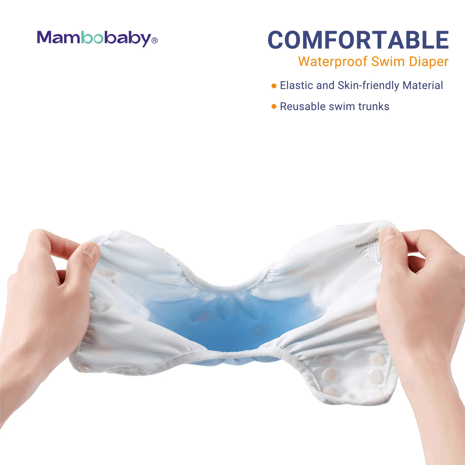 Mambobaby-Calças De Natação Do Bebê, Ajustável, Reutilizável, Respirável, Troncos De Piscina, Fraldas