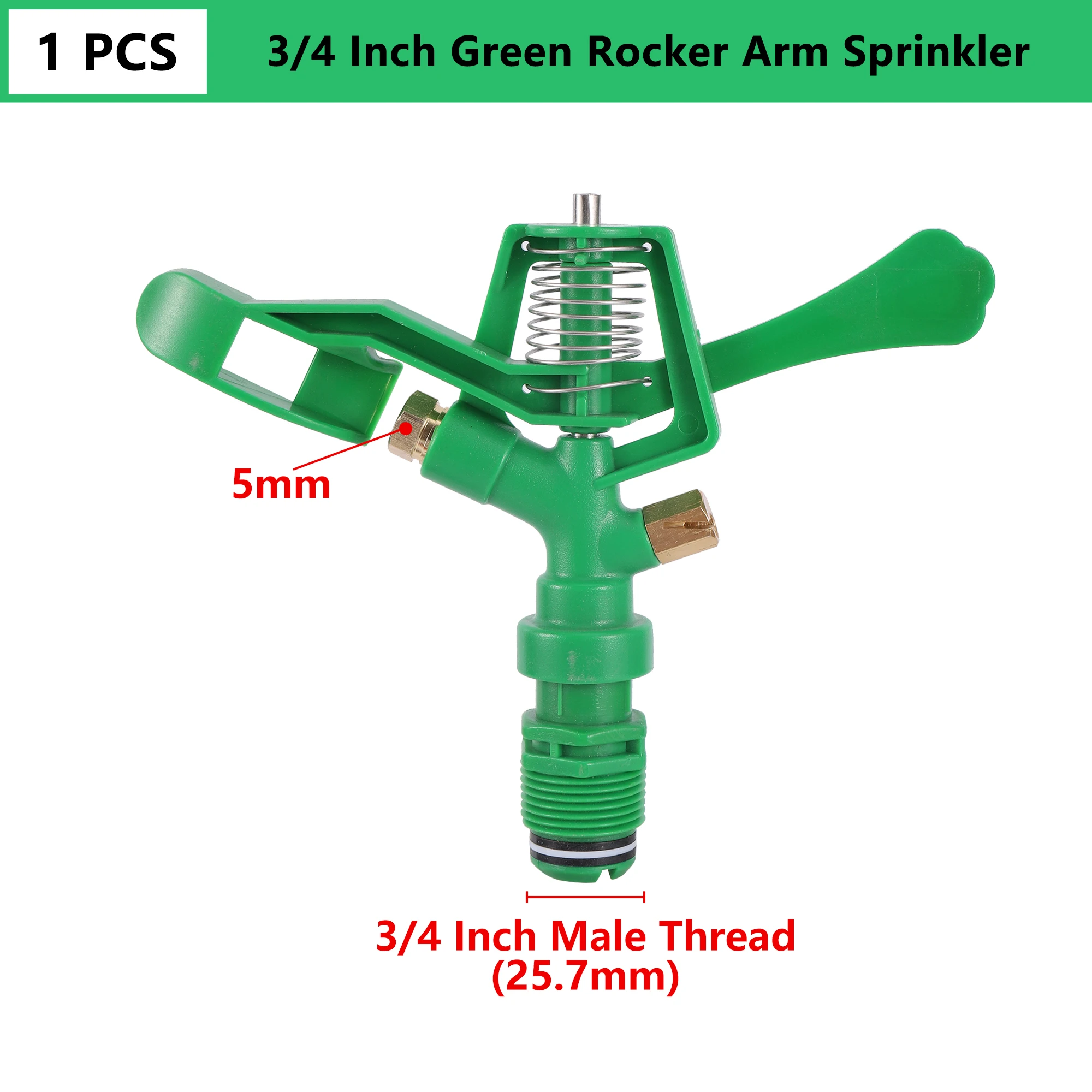 Aspersor Rotativo Automático para Gramado, Aspersor de Impacto, Ajustável, Irrigação Agrícola, Balancim, 1,2 