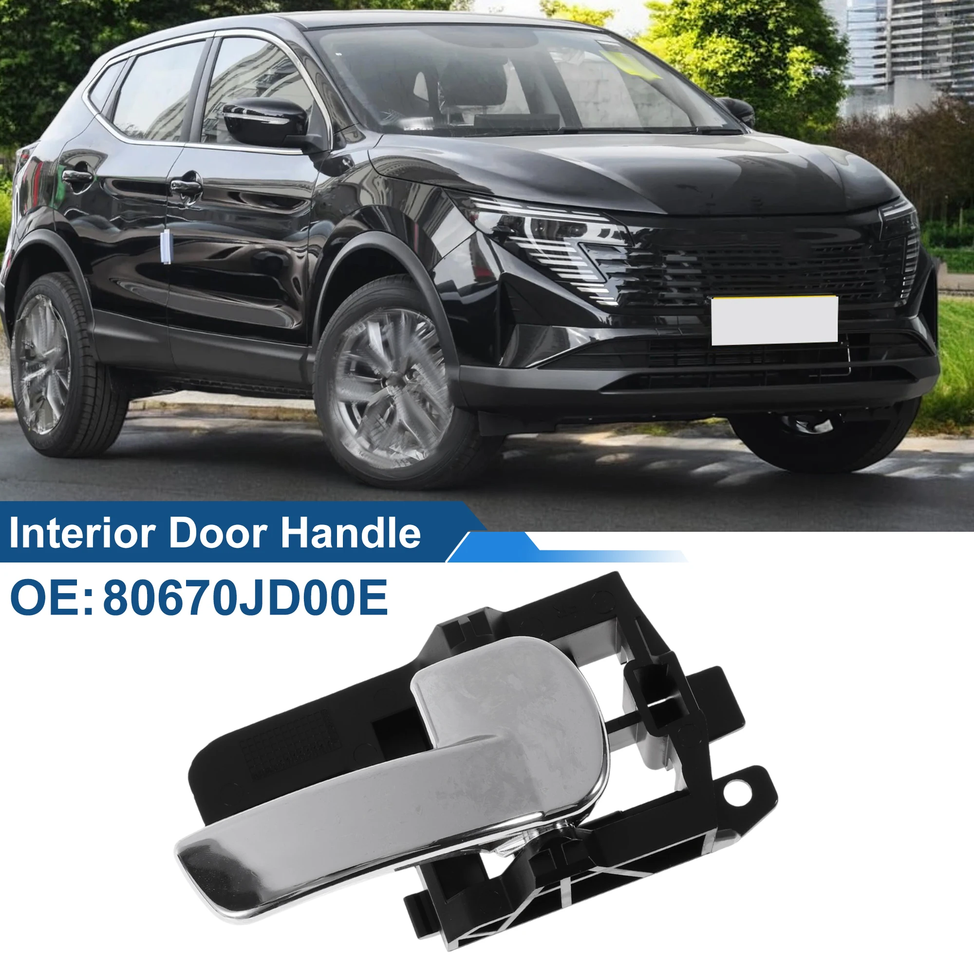 

UXCELL Front Passenger Side Interior Door Handle for Nissan Qashqai J10 No.80670JD00E