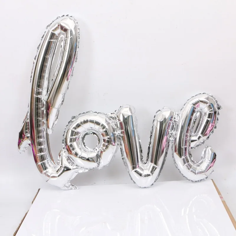 108cm LOVE Letter Foil Balloon Wedding Valentines Anniversary Birthday Party Decoration Champagne Cup Photo Booth Props