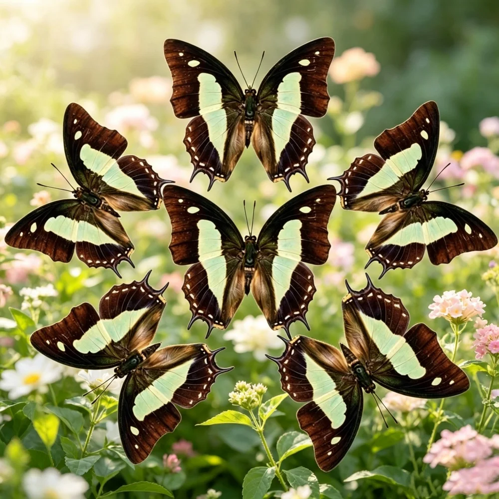 6-100pcs natural Real Butterflies Specimen (Polyura narcaea）Artwork Material Home Decoration DIY