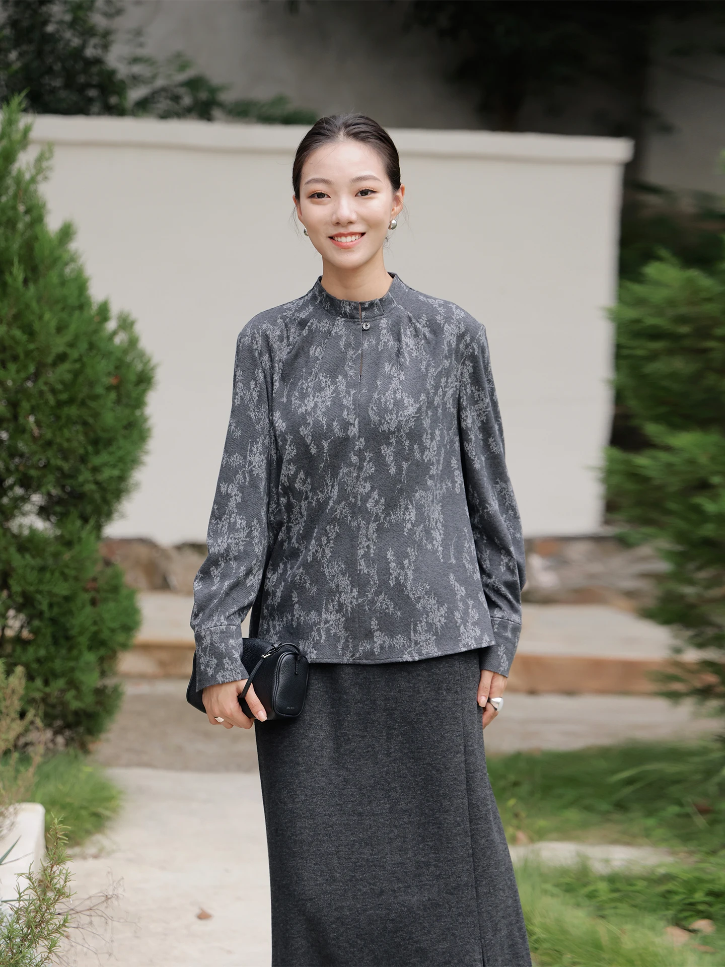 

Шерстяная женская верхняя одежда с длинными рукавами, весна-осень, новая модель, из ацетатной ткани, с цветочным узором, в традиционном китайском стиле