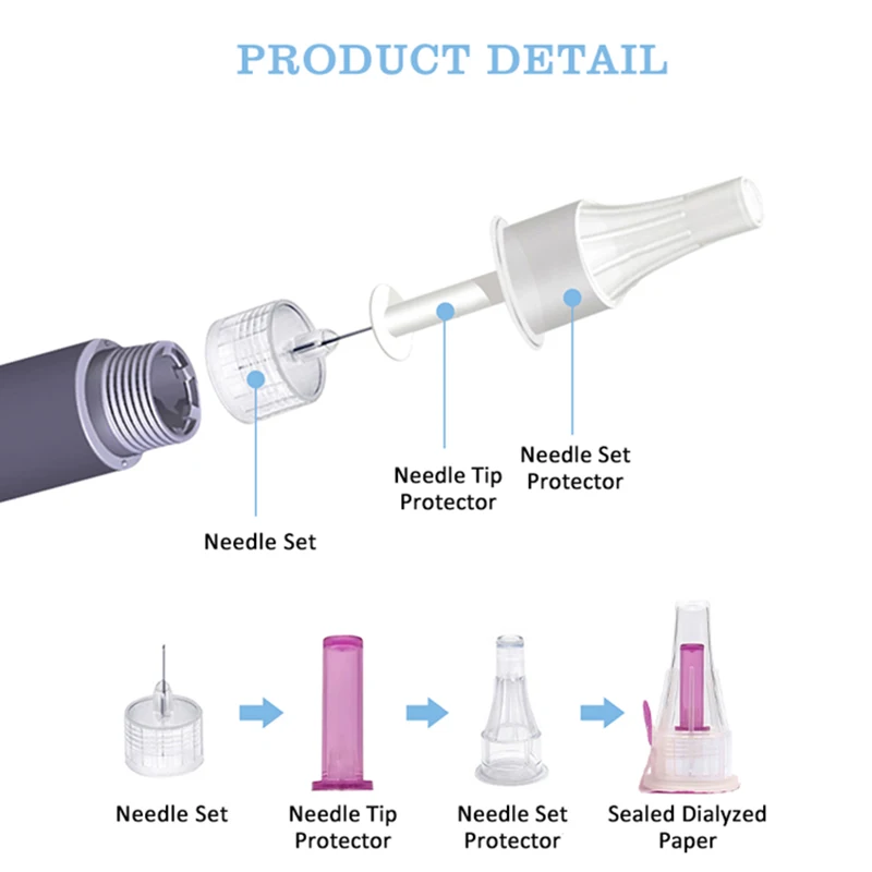 100pcs Purple 31G 6mm Sterile Injection Pen Needles Universal Fit for Insulin Pens,  Blood Glucose Management Accessories