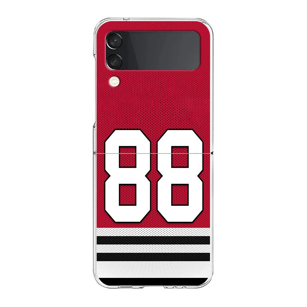 Football Player National Team Jersey Hard PC Phone Case For Samsung Galaxy Z Flip 5 4 3 Transparent Cover For Galaxy Z Flip 6