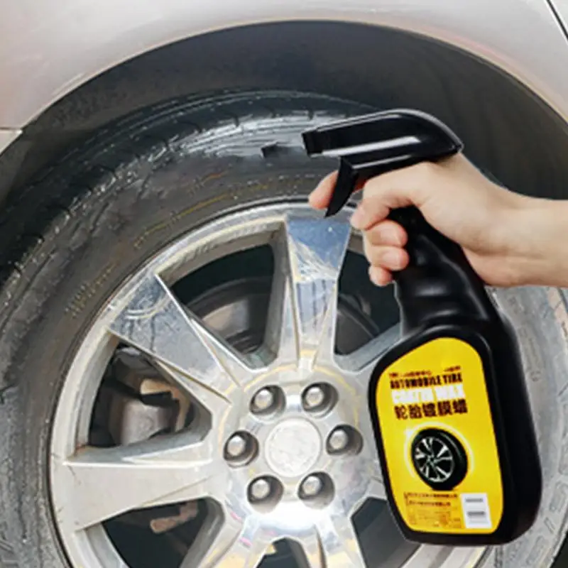 Wet Tire Dressing 500ml Tire Black Coverall Tire Shine Wheel Care Products Waterproof High Gloss Tire Wax Tire Dressing Spray