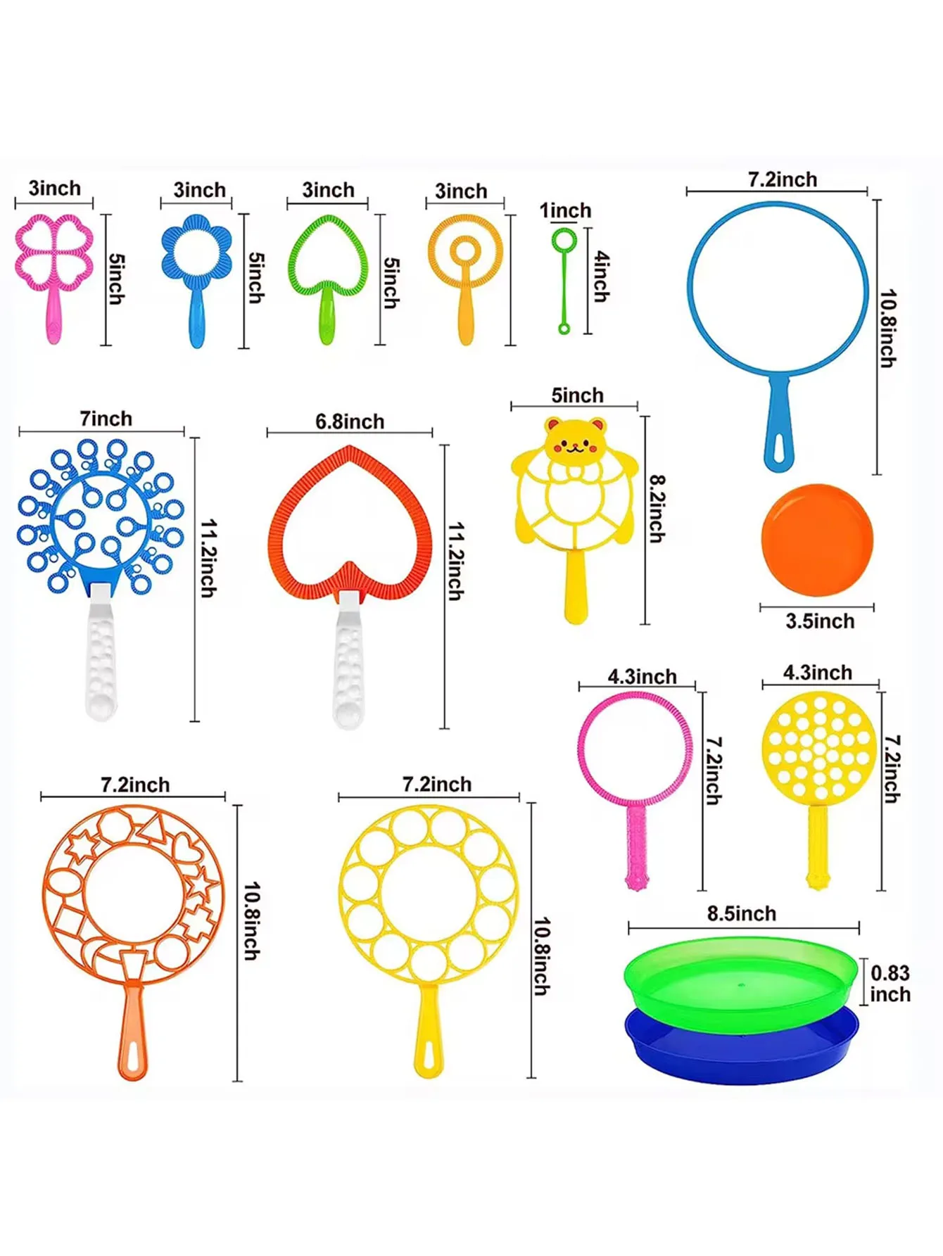 Big Bubbles Wand Kits para crianças, Fancy Circle Props, Multi Shaped Bubble Ring, Brinquedos divertidos ao ar livre, Brinquedos interativos familiares