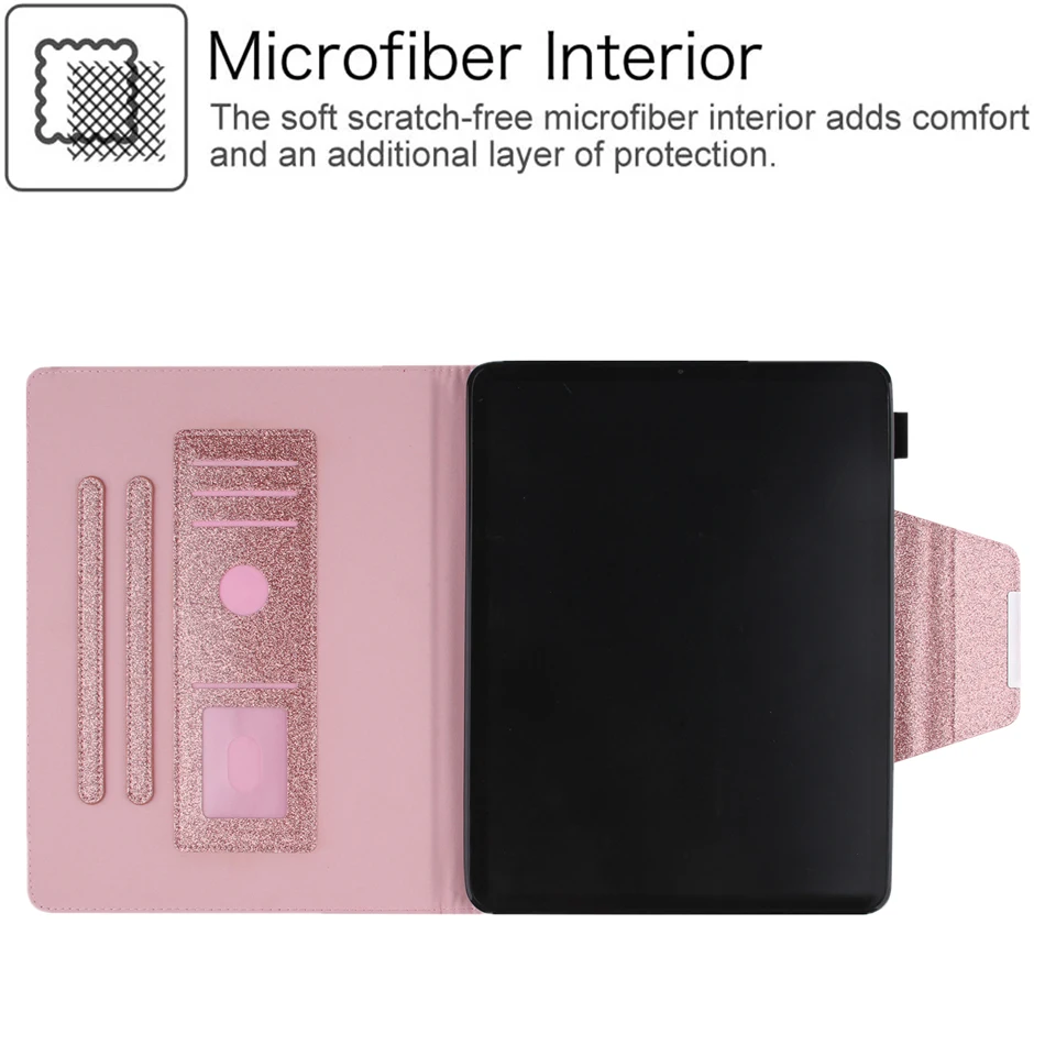 Leather Glitter Case For iPad 2025 Air Pro MINI 3 4 5 6 7 8 9 10th 11th Generation 10.9 10.2 11 12.9 13 inch Card Slot Cover