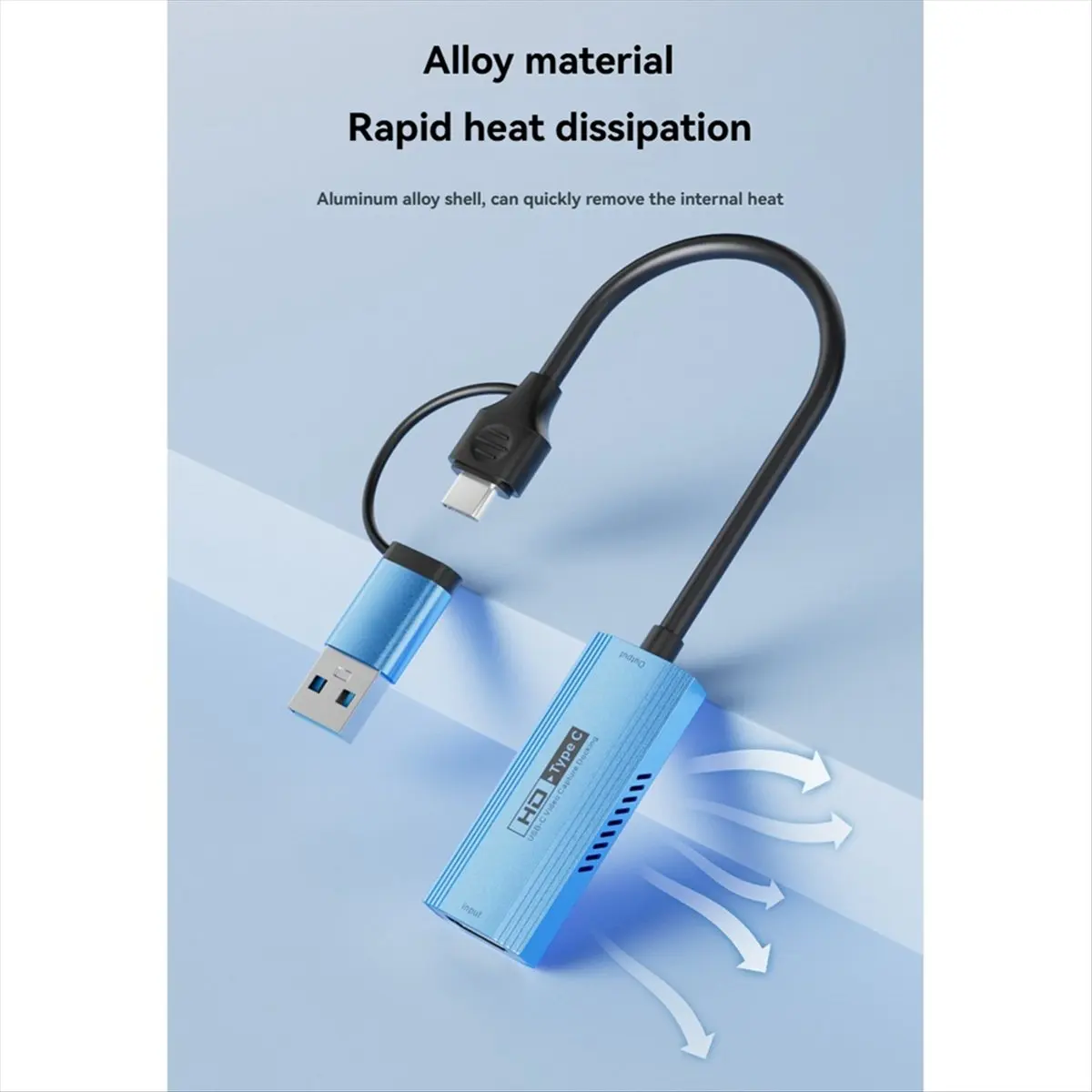 HowAA87 USB3.0&USB-C 1080P 4K30Hz Video Capture Docking with PD3.0 Power Supply for Versatiled Device Compatibility