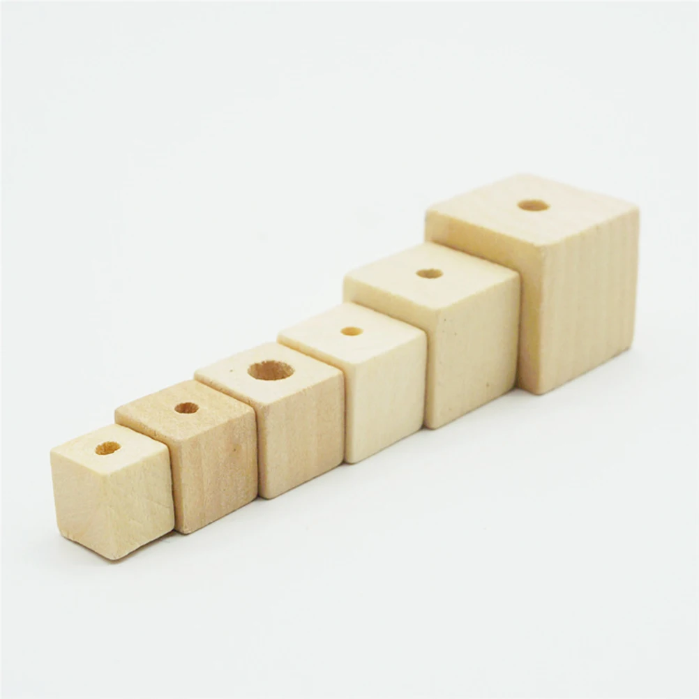 

100 Pcs Log Wooden Bead Accessories Child Jewelry Bracelet Bamboo Charms for Making Toy