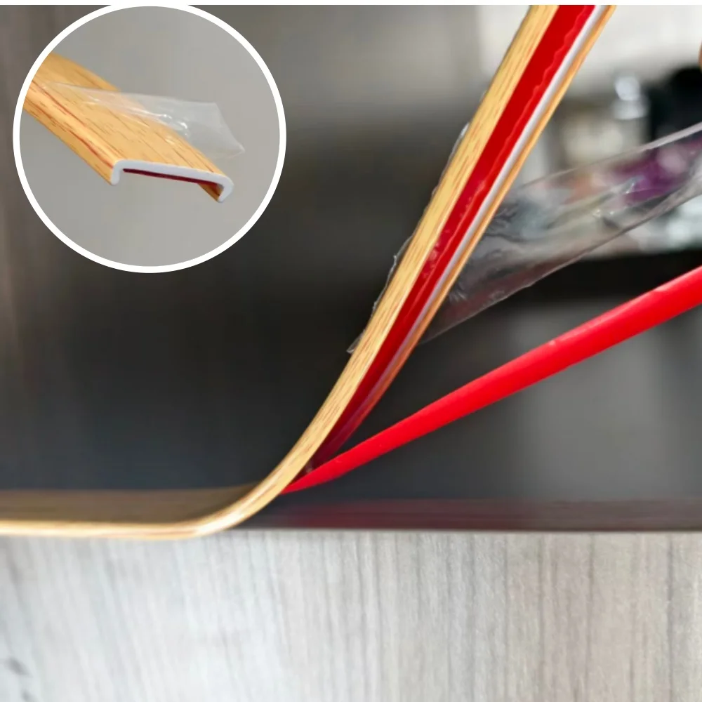 

1 рулон, 5 м х 1,8 см, самоклеящаяся U-образная окантовка, лента для края шкафа из ПВХ, самоклеящаяся рамка для украшения