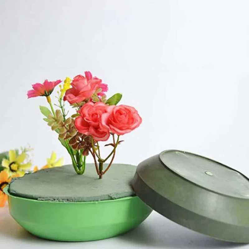 Flower Foam Tray Flower Arrangement Decorative Vase Floral Bowl Container Flower Mud Fixing Plate Wedding Aisle Flowers Party