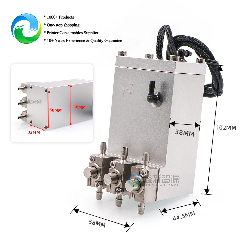 

Запасные части! Металлический вспомогательный бак с 3-клапанами УФ-машины, струйный принтер, картридж с чернилами отрицательного давления