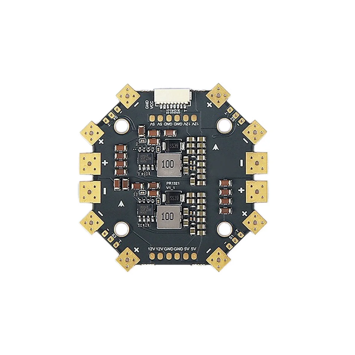 

For Foxeer PDB400 8S 400A PDB Dual Battery Pad 12 Hubs For RC