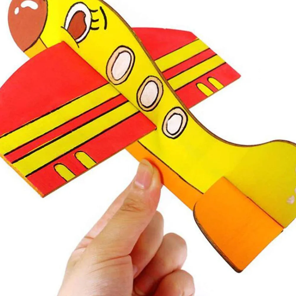 

5 Pcs Airplane Decor Unfinished For Diy Painting Models Craft Flight Decorations