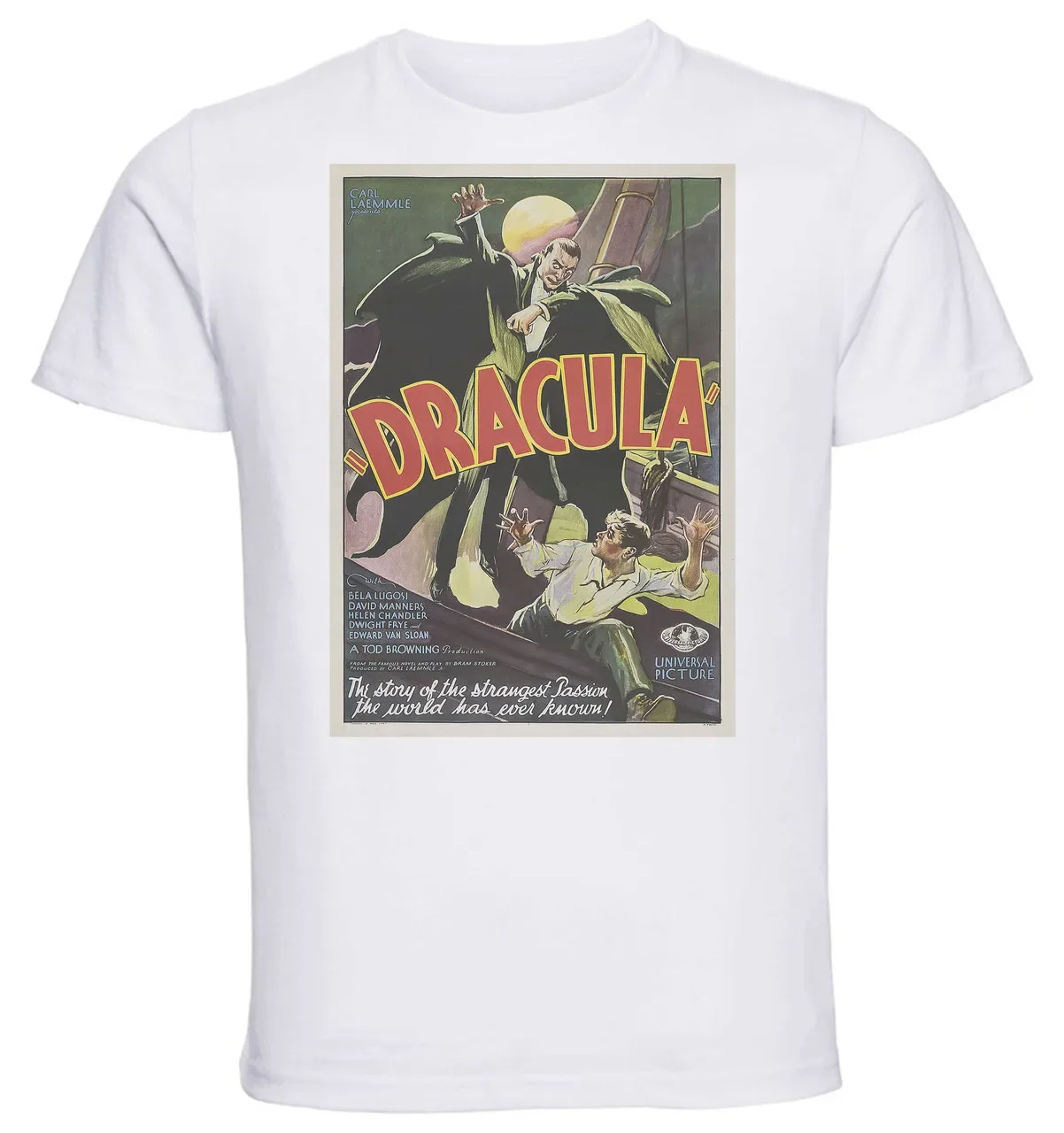 T-shirt Unisex - White - Playbill Film - Dracula