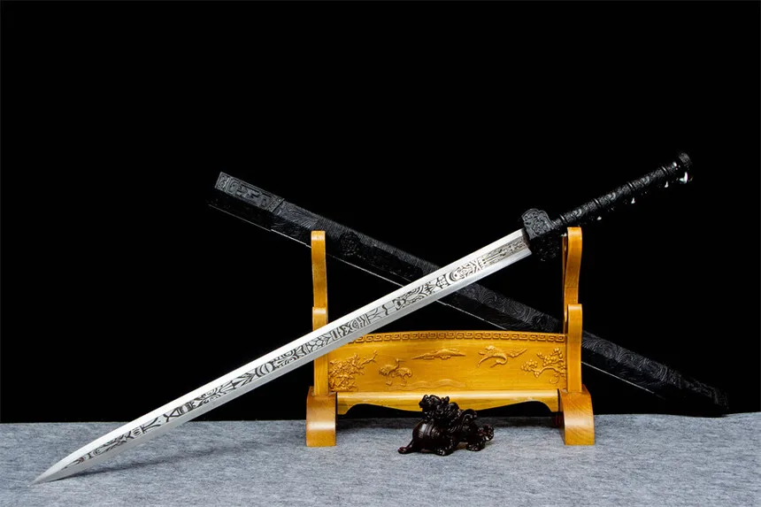 105cm Medieval edge cut Qingyao Ruyi Sword katana tung full Chinese martial arts combat Preparation manganese steel