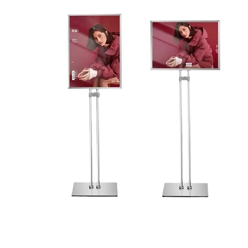 Double pole vertical sign display stand, sign vertical shopping mall water sign billboard