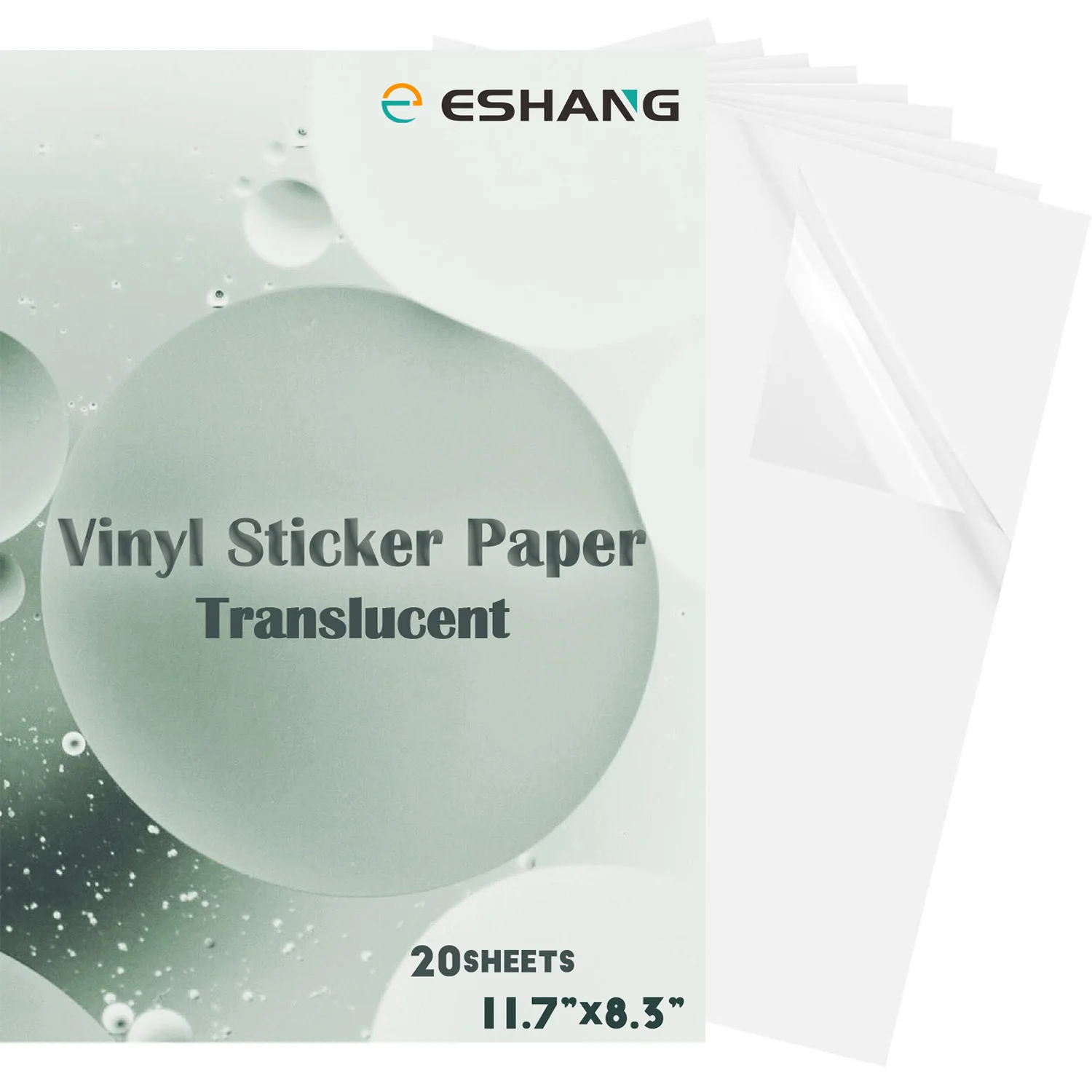 

Полупрозрачная водонепроницаемая наклейка формата А4, 20 листов, винил для печати для элегантных этикеток и наклеек на стекло