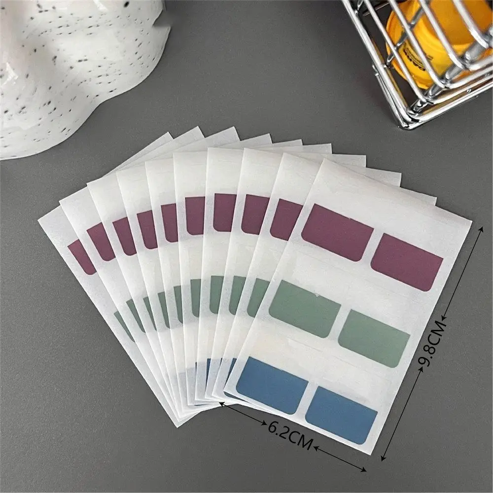10pcs/lot Multifunctional Memo Pad Loose-leaf Transparent Page Markers Paper Rectangle Morandi Note Index Stickers