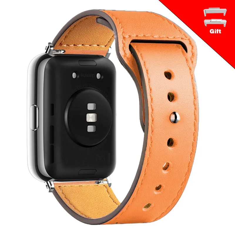 Correa de cuero para Huawei Watch Fit 2 Band Smartwatch pulsera deportiva de repuesto pulsera de bucle retro accesorios de correa de reloj Fit2