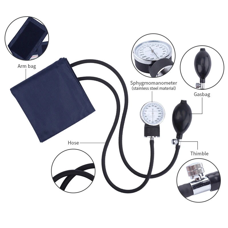 Manual Blood Pressure Monitor Diastolic Sphygmomanometer Double-sided Medical Doctor Stethoscope Sphygmomanometer Cuff Home