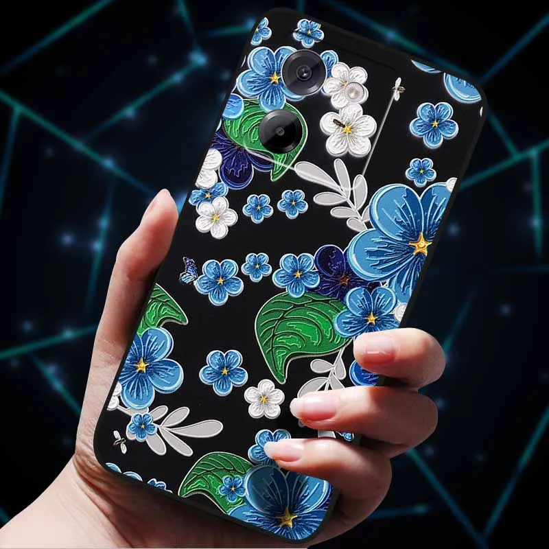 Per Xiaomi Poco M7 Pro 5G Custodia 3D Fiori Rilievo Custodie per telefoni in silicone morbido per Poco M7 Pro 5G Cover posteriore Funda Poco M 7 Pro 5G