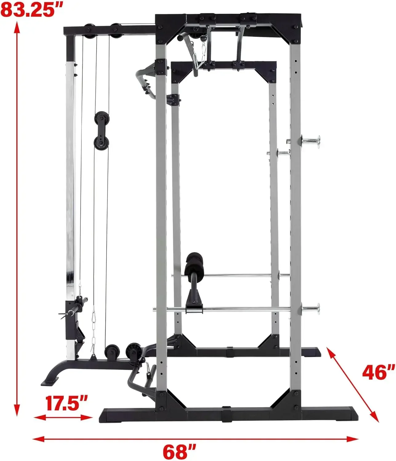 Reality Squat Rack Power Cage with | Optional LAT Pulldown & Leg Holdown Attachment | Squat and Bench Rack Combos| Super