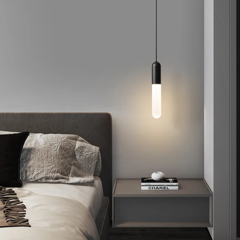 

Copper Light Luxury LED Pendant Lamp for Bedroom Bedside Suspension Luminaire Living Dining Minimalist Chandelier Pendant Light