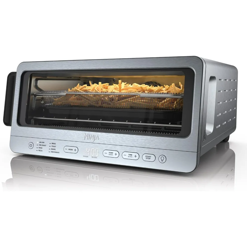 

Flip Toaster Oven & Air Fryer, 8-in-1 Functionality, Flip Up & Away Capability for Storage Space, Large Capacity, Air Fry Basket