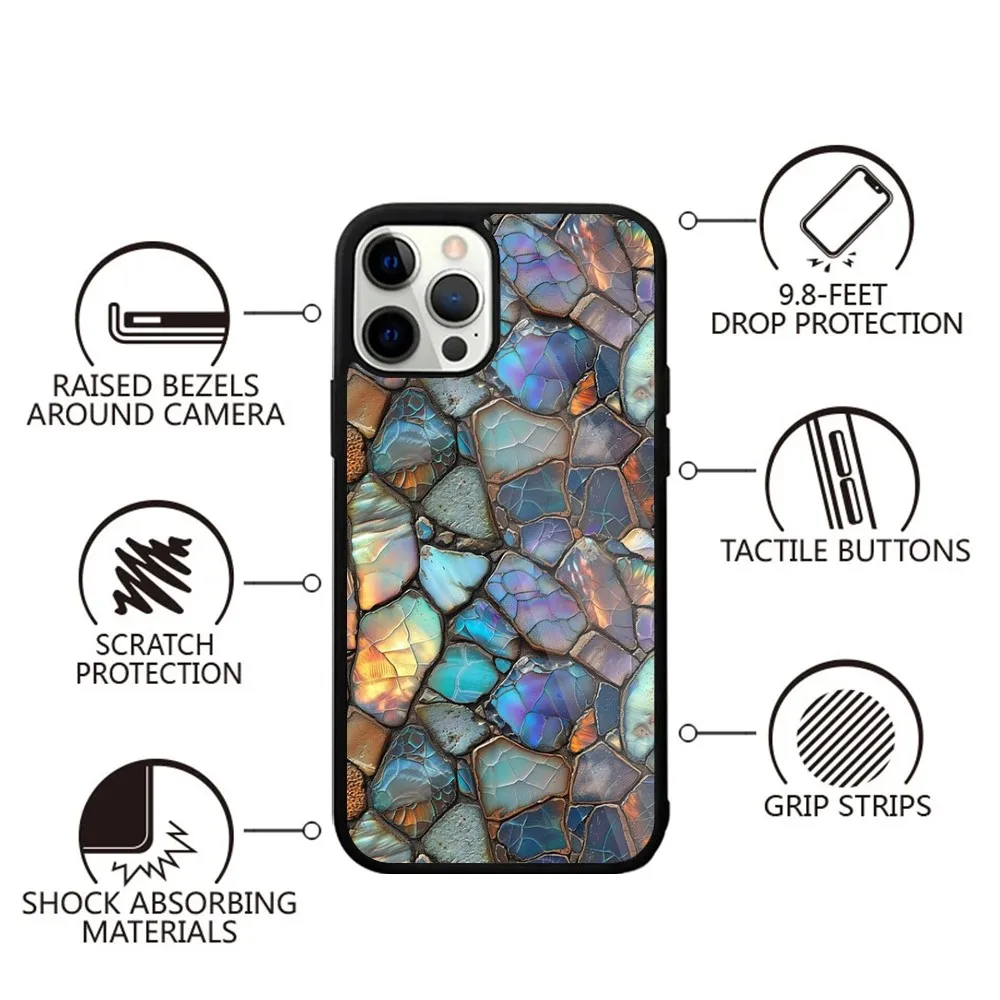 Marble Pattern Art Phone Case For iPhone 16,15,14,13,12,11,Plus,Pro,Max,Mini Magsafe Magnetic Wireless Charging