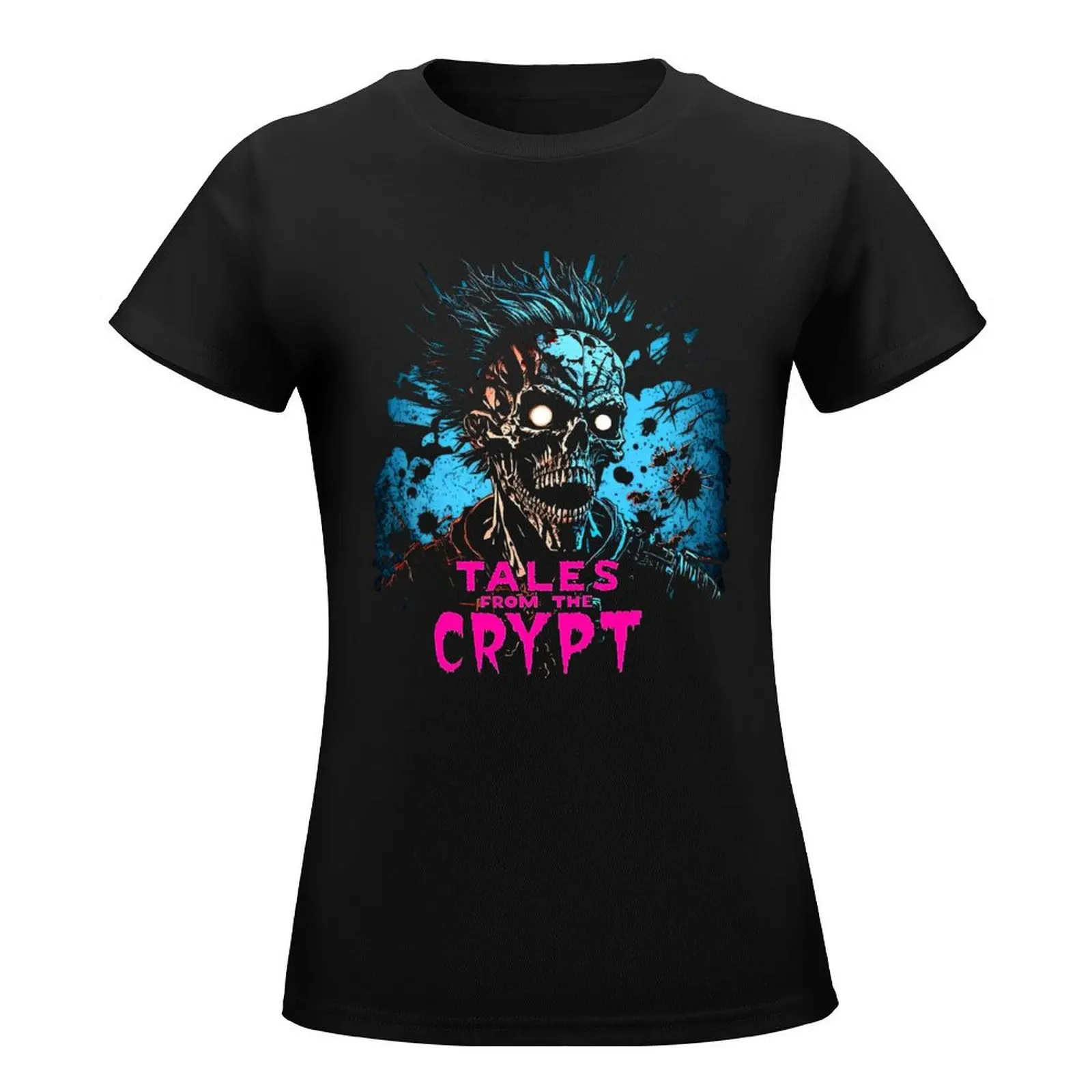 Halloween Movie Crypt T-Shirt plain customizeds Blouse anime cute t-shirts for Women