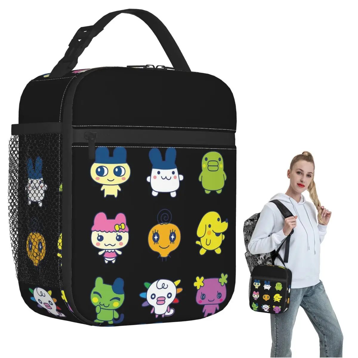 

Набор Tamagotchi: Большая термосумка для обедов для женщин и детей, портативные контейнеры для еды, термосумка-тоут