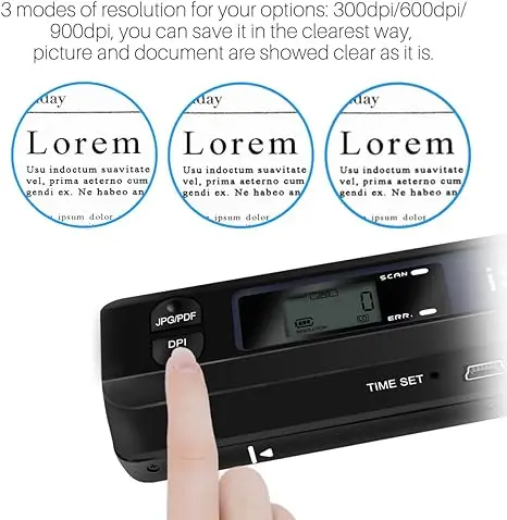 Scanner de documents Portable iScan 900DPI Scanner d'image portatif baguette de numérisation Scanner Photo Mobile couleur A4 Format JPG/PDF
