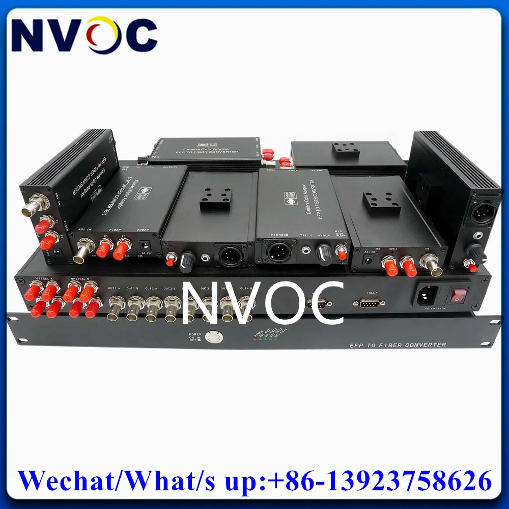 1Ch Forward SDI+1Channel Tally+Unbalanced Audio Intercom To Main Station With Dual LC/FC/ST Simple EFP To Fiber