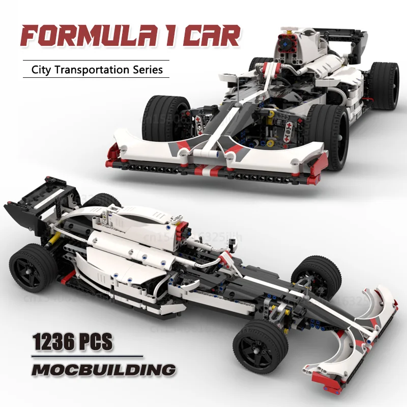 

MOC Building Blocks Formula 1 Super Speed Motor Car F1 DIY Assemble Technology Bricks Educational Children Toys Kids Gifts