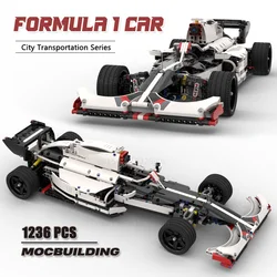 MOC Building Blocks Formula 1 Super Speed Motor Car F1 DIY Assemble Technology Bricks Educational Children Toys Kids Gifts