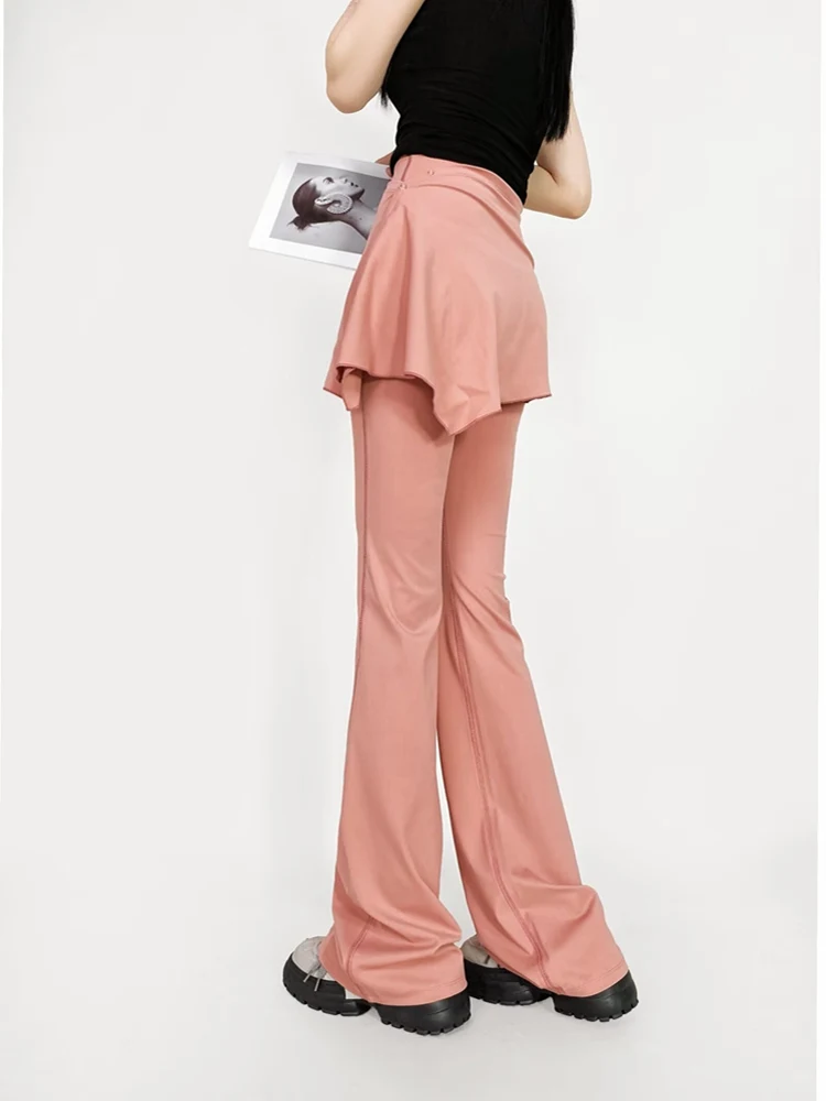 Lente 2025 High Waist Yoga Broek Dames Mode Plus Size Buik Control Bootcut Fitnessbroek Verborgen Rok