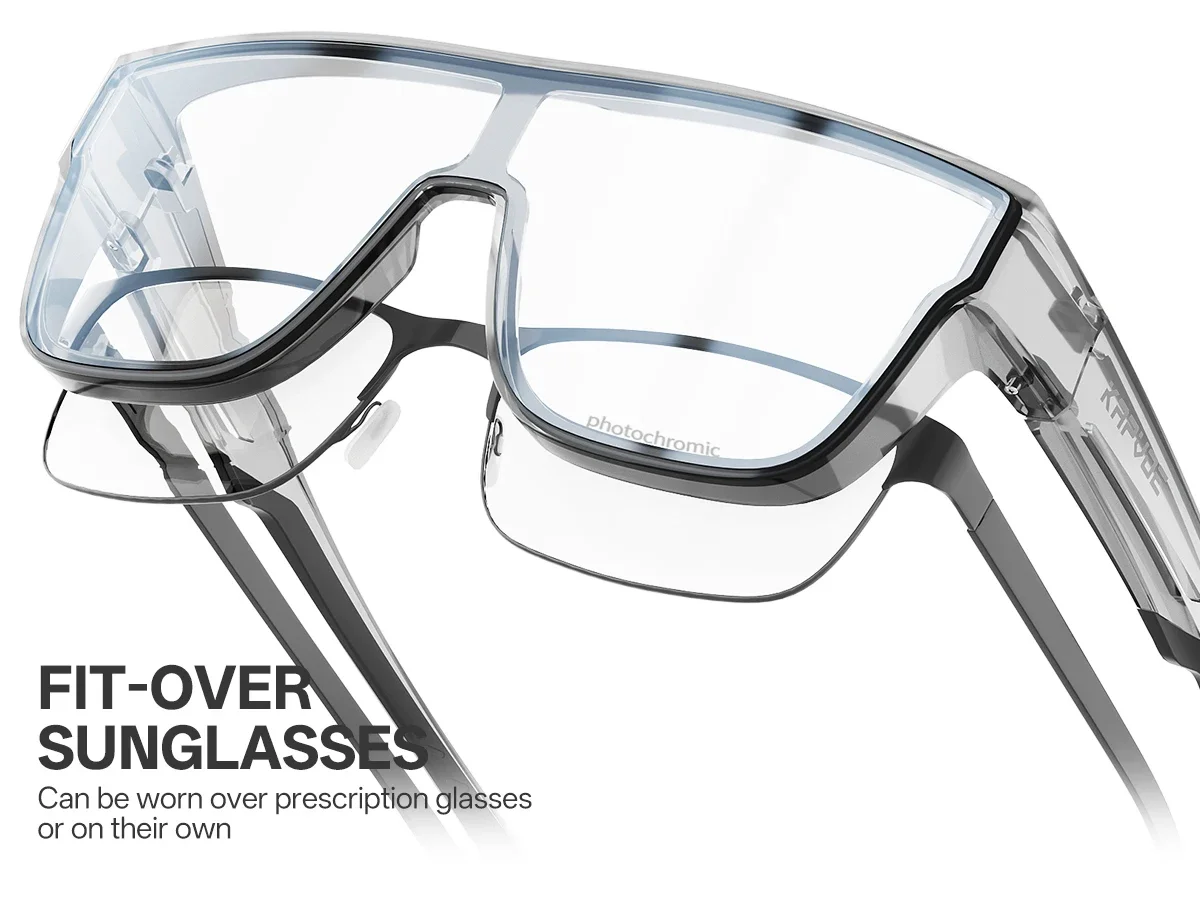 KAPVOE Neue Fitover Sonnenbrille UV400 Schutz Über Brille Träger Übergroße Quadratische Brille Männer Frauen Radfahren Laufen Gläser – Detail 13