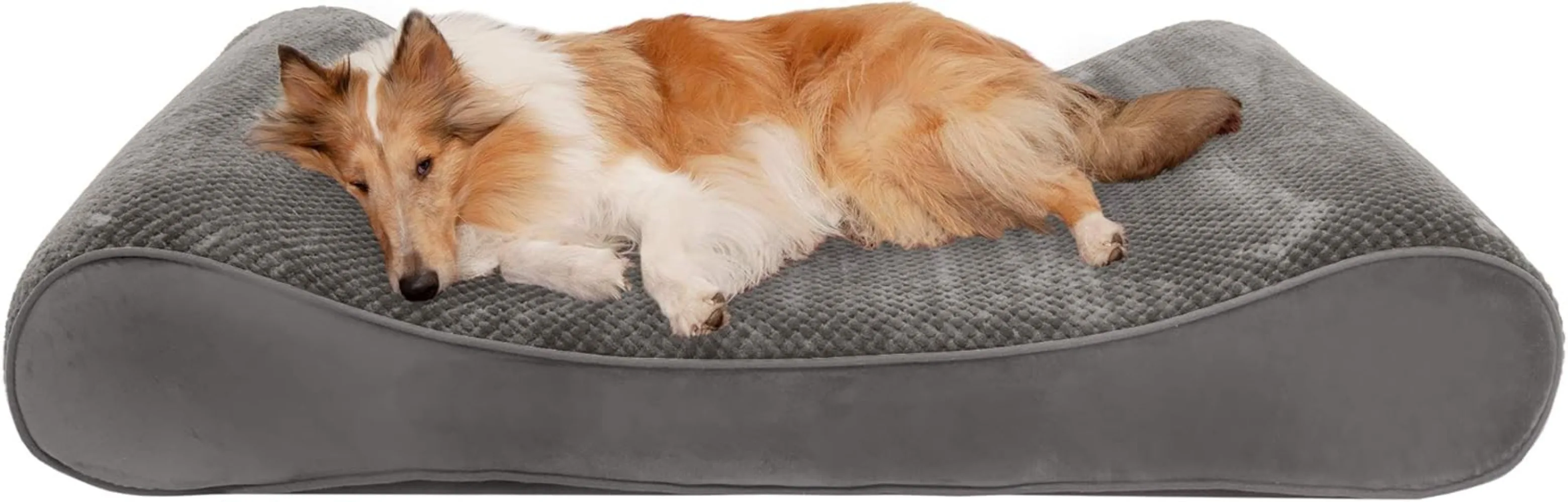 Furhaven Cooling Gel Dog Bed for Large Dogs w/ Removable Washable Cover, For Dogs Up to 150 lbs - Minky Plush & Velvet Luxe