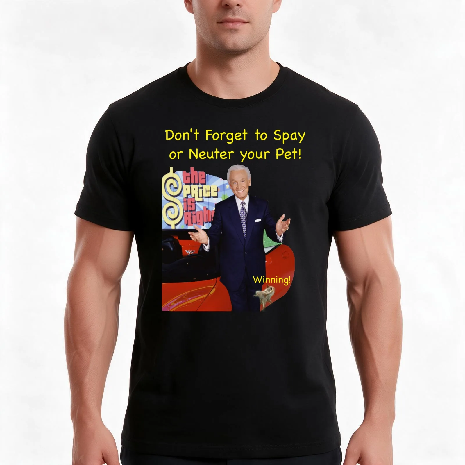 Bob Barker Spay or Neuter Your Pet T-Shirt Summer Casual Cotton Tee Oversized Streetwear Tops Vintage Graphic Print