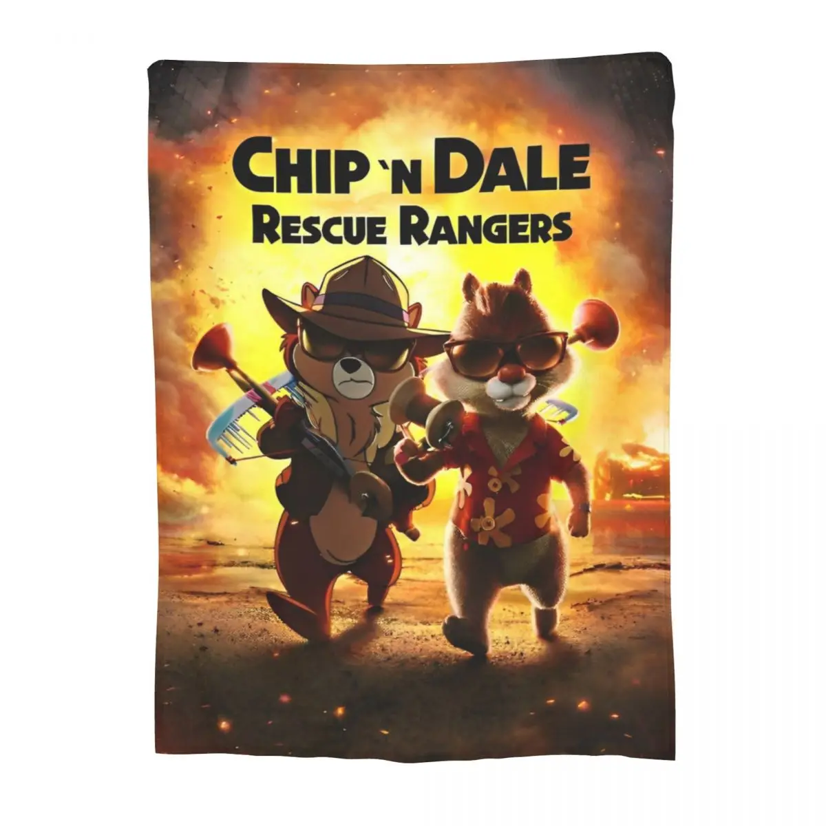 Chip 'n' Dale Rescue Rangers Blankets Adventure Comedy Flannel Funny Warm Throw Blankets for Bedding Lounge Textile Decor