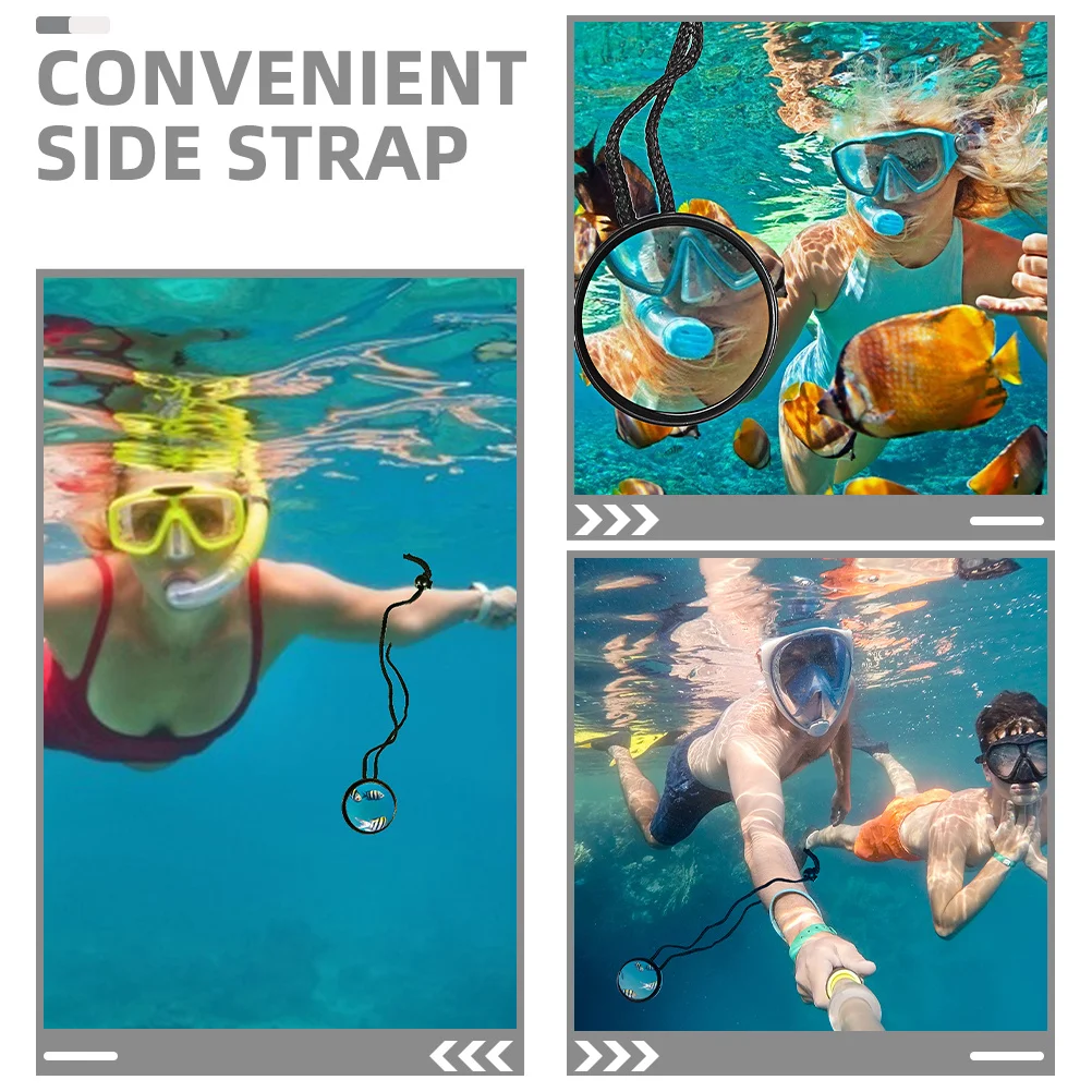 2 قطعة مرآة الرؤية الخلفية للغوص 360 درجة قابل للتعديل مقاوم للماء لقارب الكهف والغطس والغوص ملحقات الغوص عارض تحت الماء