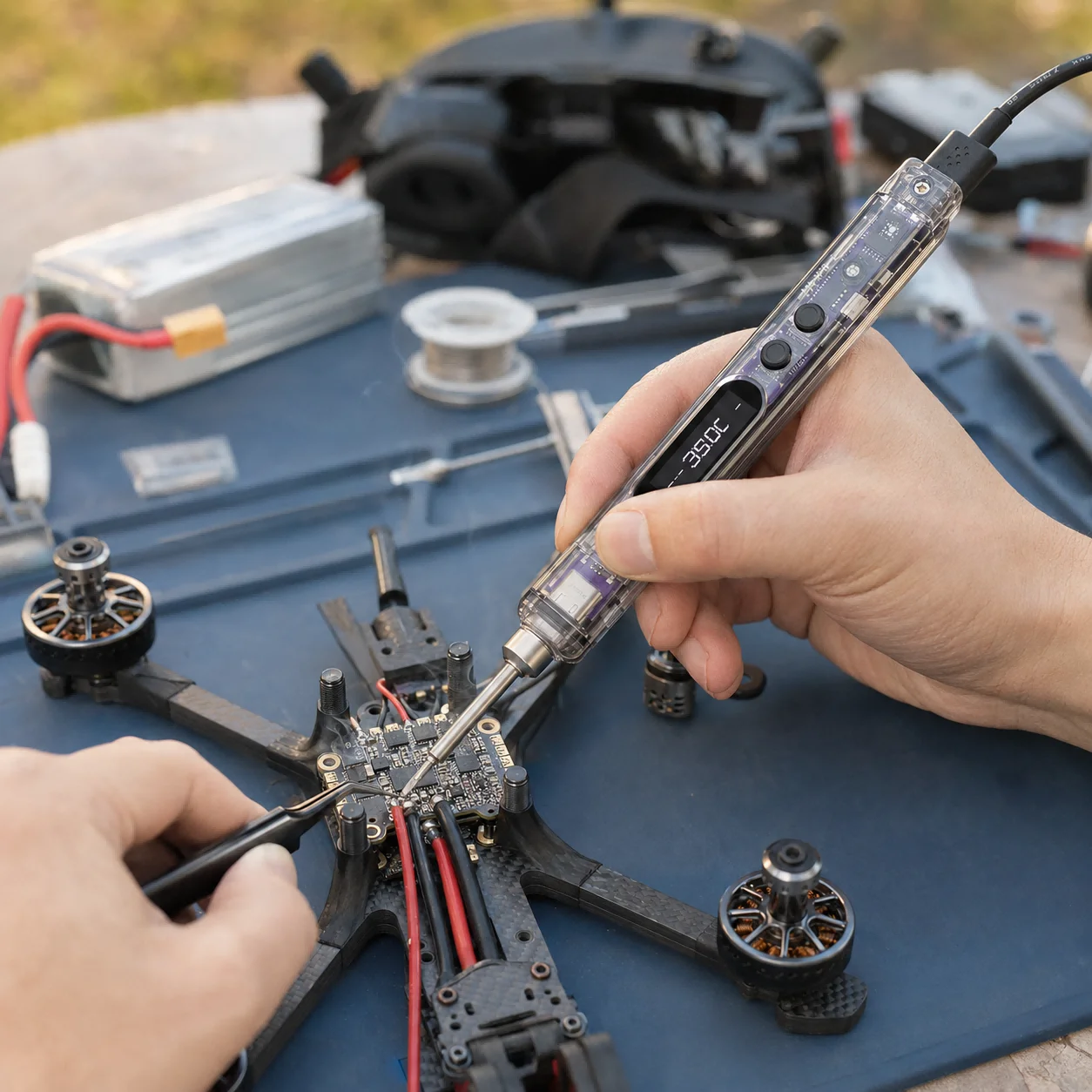 HGLRC RC2 65W مكواة لحام ذكية - مراجعة Drone Battery Smart وسعره